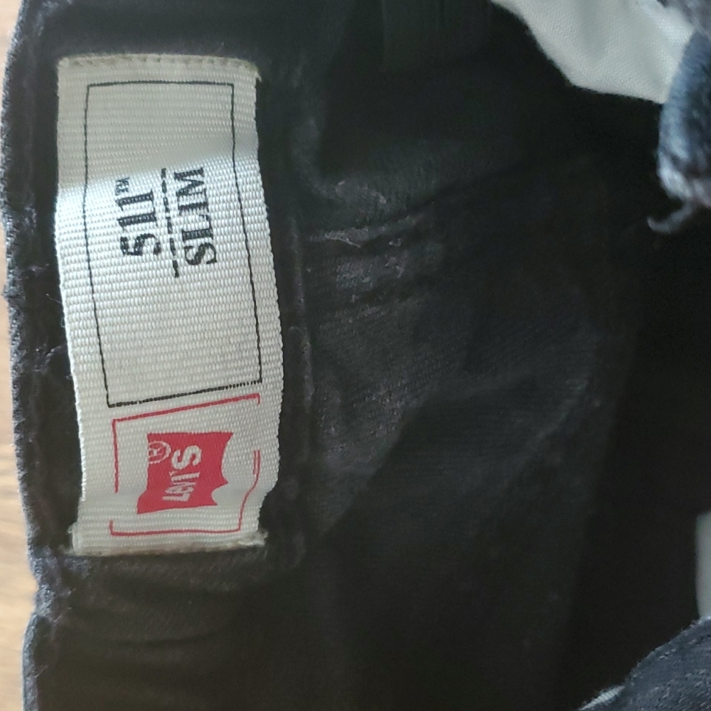 Levi's 511 Slim Cut Black Adjustable Waist Jeans Size Kids 10 - Picture 4 of 8